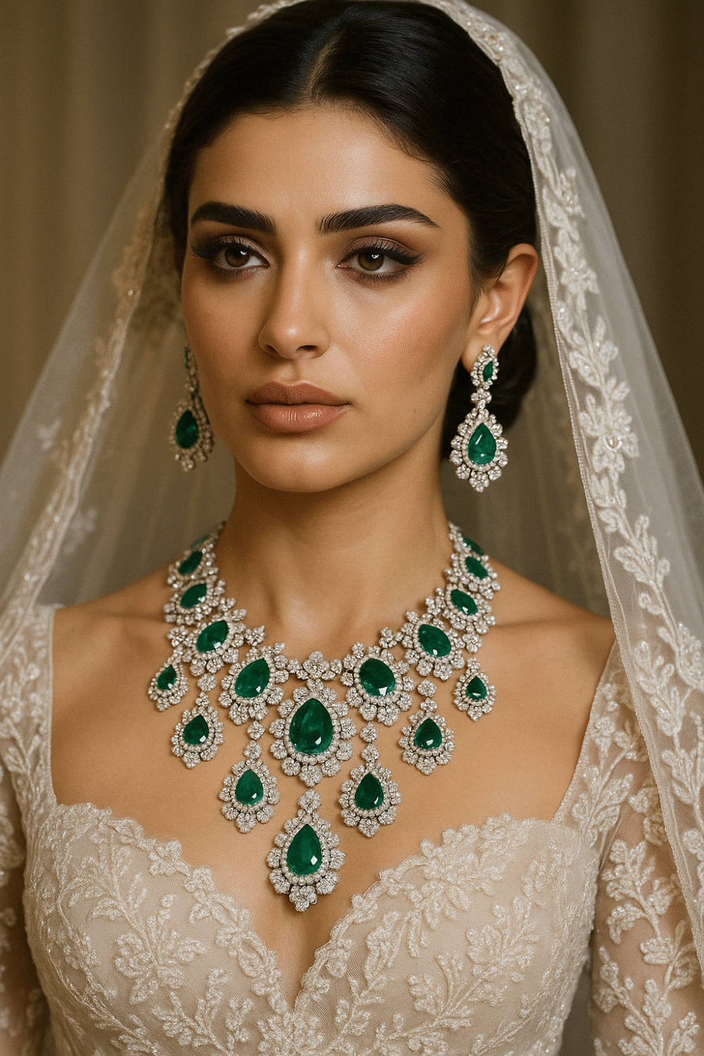 Bridal Statement Necklace & Earrings Set
