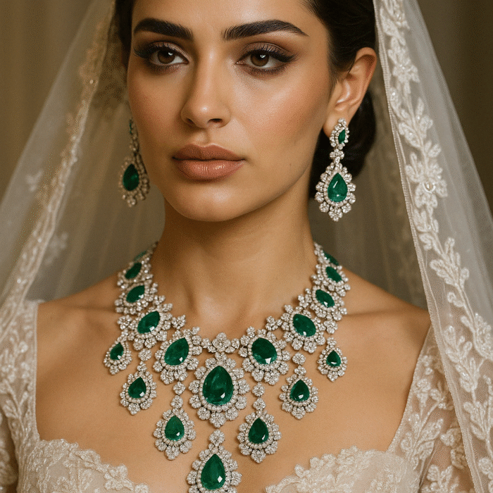 Bridal Statement Necklace & Earrings Set