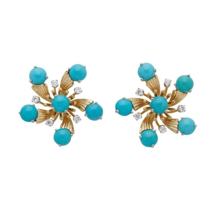Turquoise Starburst Earrings